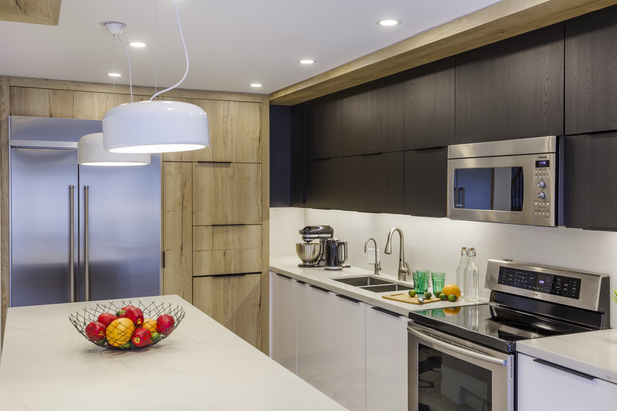 Worktop, cabinetry, timber, and hardware detail at Castle Rock